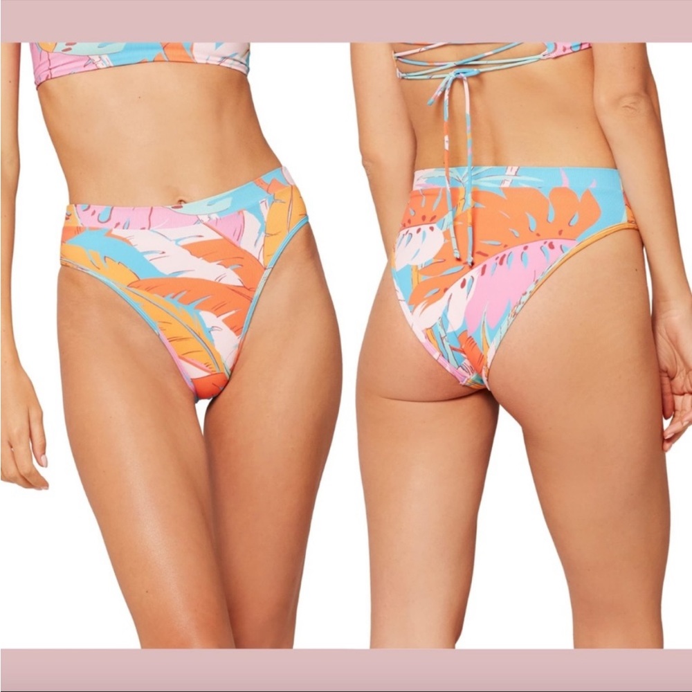l*space Frenchi High Waist Bikini Bottom & Pink Top